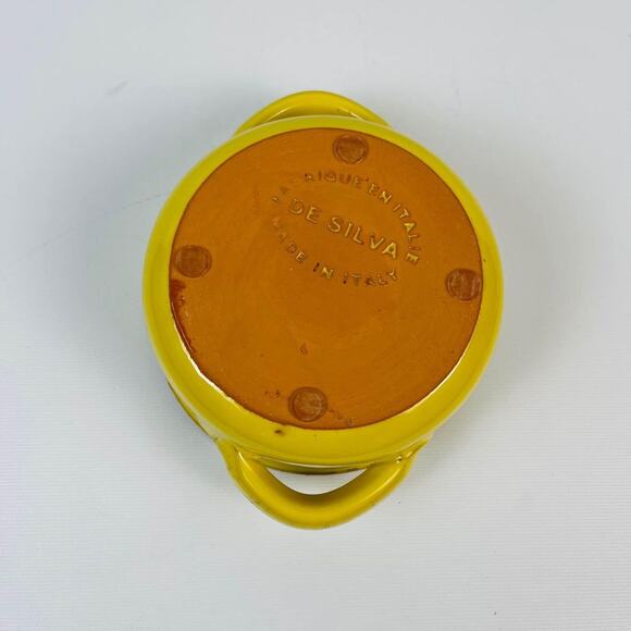 De Silva Italy Yellow Pottery Soup Bowl 5 X 2 1/4" - Picture 3 of 5